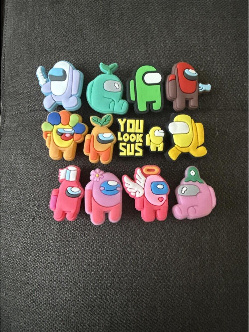 Among us Characters  Croc Shoe Charms Set of 12